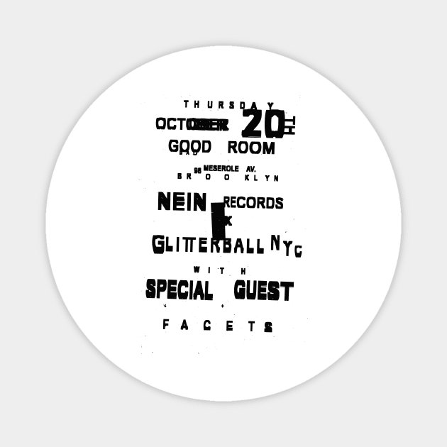 Thursday October 20 Good Room retro old style quote Magnet by Darksavage